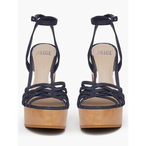 PAIGE indigo blue classic Strappy Chelsey Platform Sandal (Women) 9.5